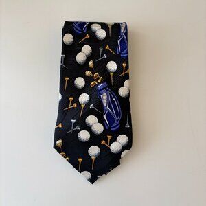 Keith Daniels Golf Neck Tie "Play Ball - Series 1" 100% Silk Neck Tie NWT